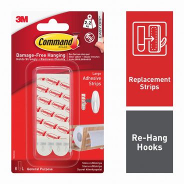 COMMAND HOOKS STRIPS 6PK