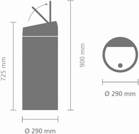 Brabantia - Touch Bin 30L - Matt Steel - Image 2