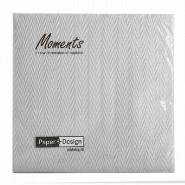 NAPKINS SILVER WOVEN PK20