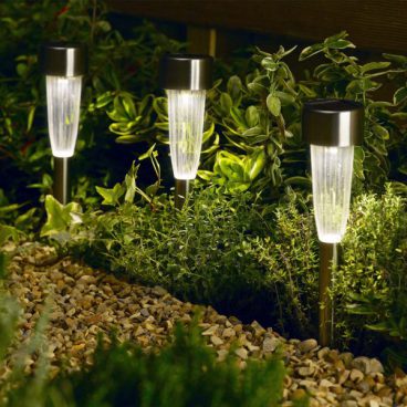 SOLAR LED STAKE LIGHT FLUTED