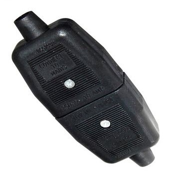 CONNECTOR 2PIN 10AMP BLACK