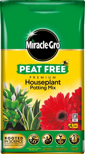 MiracleGro – Houseplant Potting Mix Peat Free 10L
