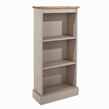 CORONA GREY BOOKCASE LOW NARROW