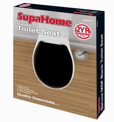 TOILET SEAT BLACK SUPA MDF