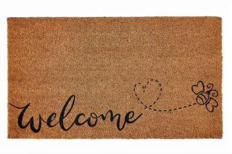 Groundsman - Coir Doormat Welcome Bee 40x70cm