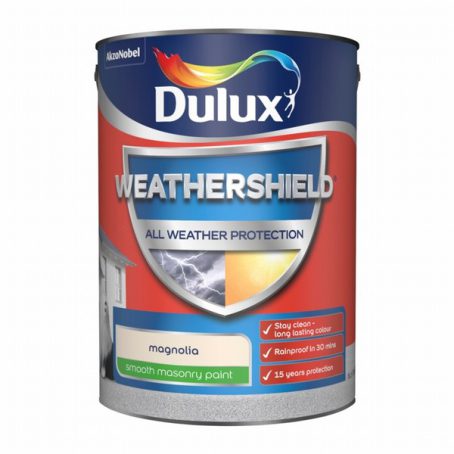 Dulux Weathershield Masonry Paint Smooth - Magnolia 5L