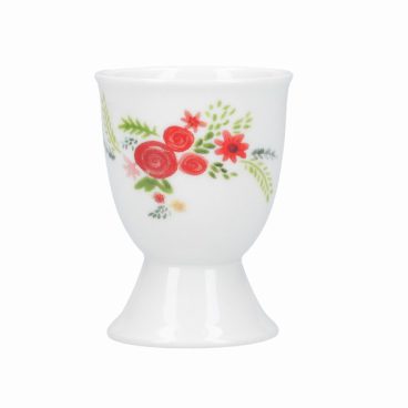 KC EGG CUP CERAMIC FLOWERS