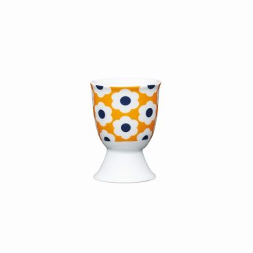 KC EGG CUP CERAMIC RETRO FLOWER SPOT