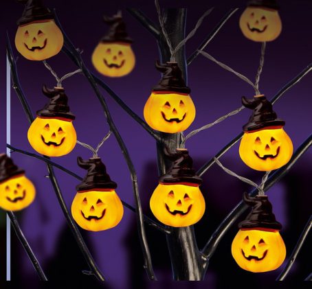 Premier - 10 LED Witch Hat Pumpkin Lights 1.3M - Image 2