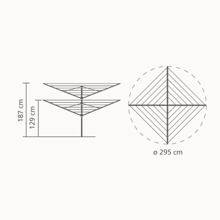 Brabantia - Rotary Airer Lift-O-Matic with Cover & Pegs 50M - Image 2