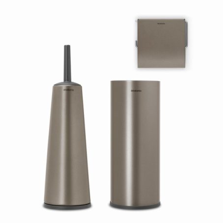 Brabantia - Toilet Accessory Set 3 Piece - Platinum