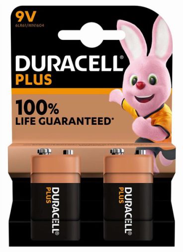 Duracell – Plus 9V Battery – 2 Pack