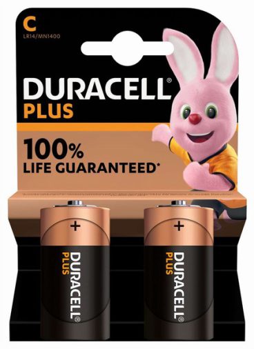 Duracell – Plus C Battery – 2 Pack