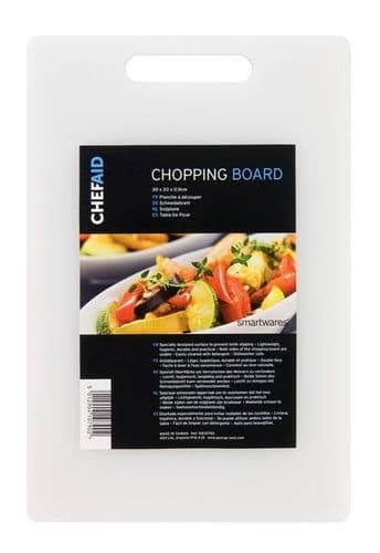 Chef Aid – White Poly Chopping Board – 25cm x 15cm