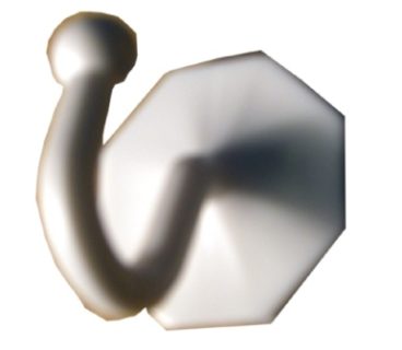 (x2) WHITE S/A HEX TIE BACK HOOKS
