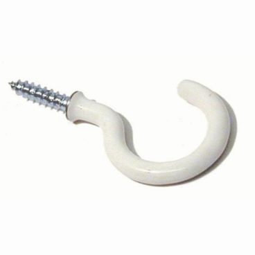 (x4)30mm WHITE SHLD CUP HOOKS