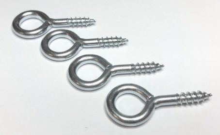 (x4)45mm STEEL SCREW EYES ZP