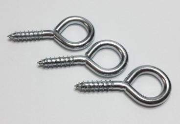 (x3)55mm STEEL SCREW EYES ZP