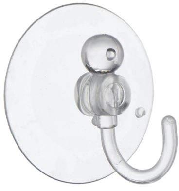 CLEAR SUCTION HOOKS 40MM PK2