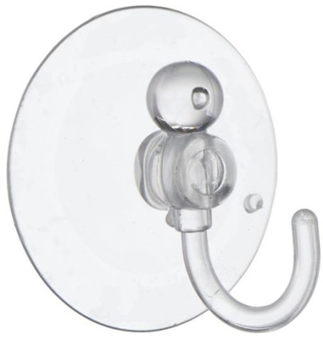 CLEAR SUCTION HOOKS 40MM PK2