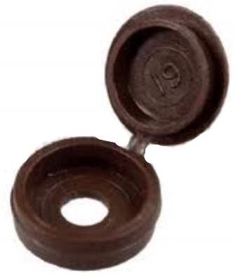 (x20)BROWN HINGED COVER CAPS