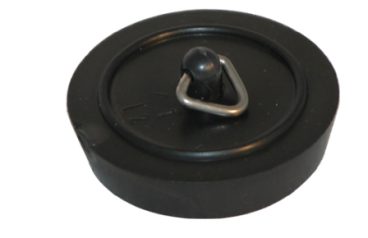 SINK/BATH PLUG BLACK 1.75″