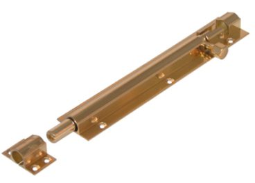HEAVY BRASS BARREL BOLT 8IN X 1.5IN n/r