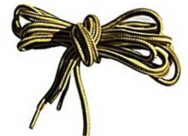 (X1PR) BOOT LACES BLACK/YELLOW 150CM