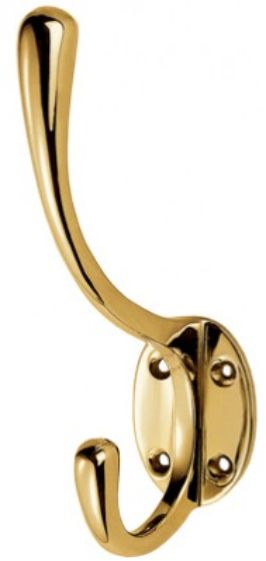 (x1)HAT & COAT HOOK POL BRASS