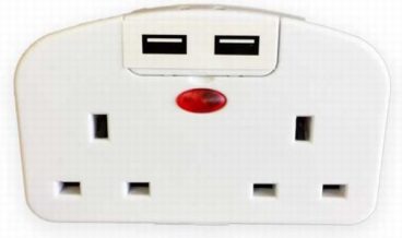 TRAVEL ADAPTER UK TO EU 2G USB 2.1A