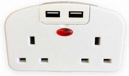 TRAVEL ADAPTER UK TO EU 2G USB 2.1A