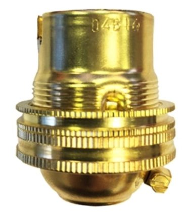 LAMP HOLDER BRASS UNSWITCHED BC