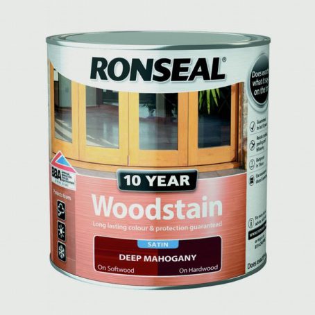 Ronseal 10 Year Woodstain - Deep Mahogany 2.5L