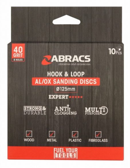 SANDING DISC COARSE 40 GRIT PK10 ABRACS - Image 2