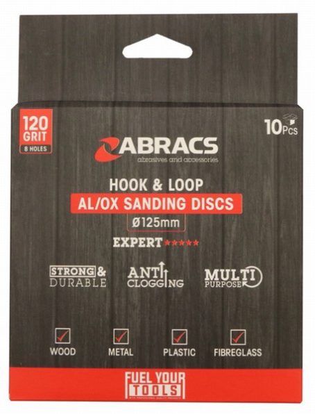 SANDING DISC FINE 120 GRIT PK10 ABRACS - Image 2
