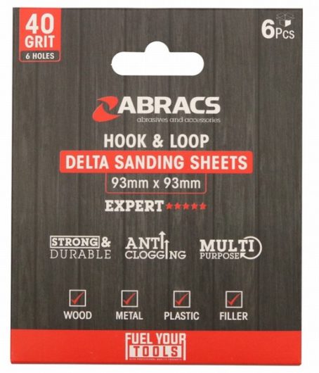 DELTA SHEET COARSE 40 GRIT PK6 ABRACS - Image 2