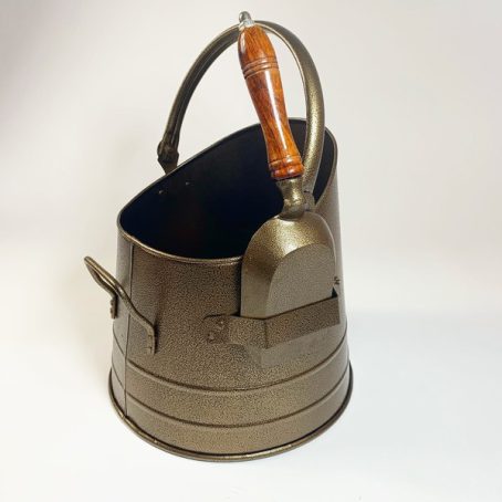BrassWorld - Coal Bucket & Scoop Heavy Duty - Antique Gold