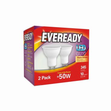 Eveready – GU10 Warm White Bulb 2Pack – 50W