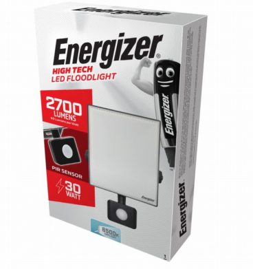 Energizer – LED PIR Floodlight IP44 – 30W 1800Lumens