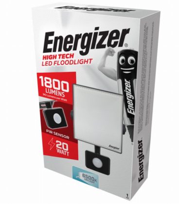 Energizer – LED PIR Floodlight IP44 – 20W 1800Lumens