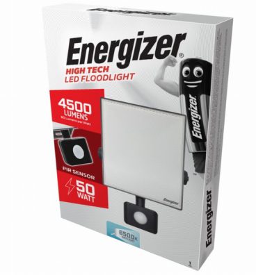 Energizer – LED PIR Floodlight IP44 – 50W 4500Lumens