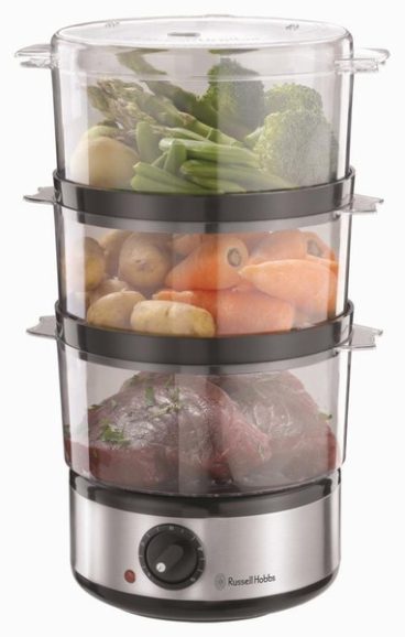 STEAMER 3 TIER R/H STAINLESS STEEL