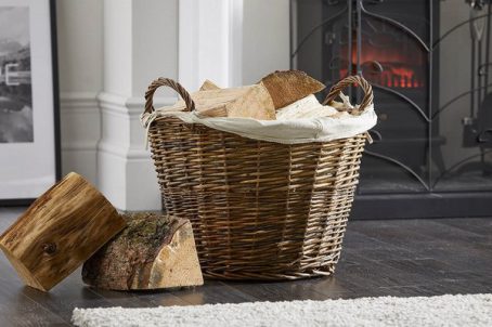 I/NOOK LOG BASKET LINED ROUND - Image 2