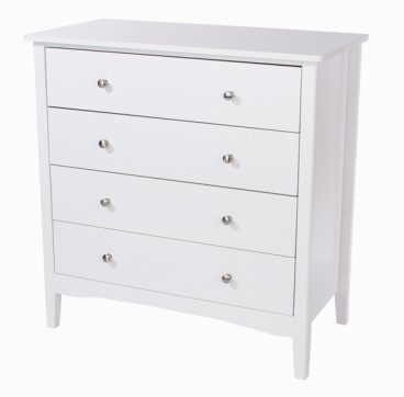 COMO WHITE 4 DRAWER CHEST