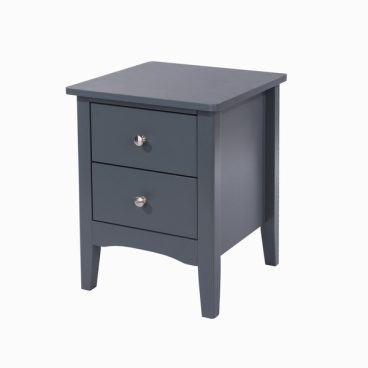 COMO BLUE 2 DRAWER BEDSIDE