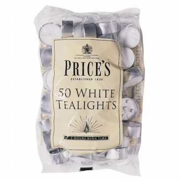 Prices – Tealights 8Hour Burn 50Pack