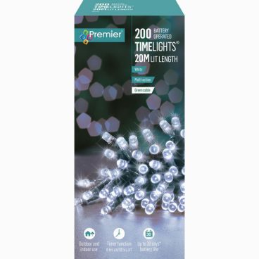 Premier – 200 LED Battery TimeLights White 20M