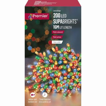 Premier – 360 LED SupaBrights Multi-Coloured 28.7M (Clear Cable)