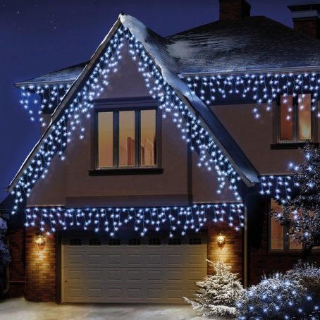 Premier - 960 LED Snowing Icicle Lights White 23.8M - Image 2