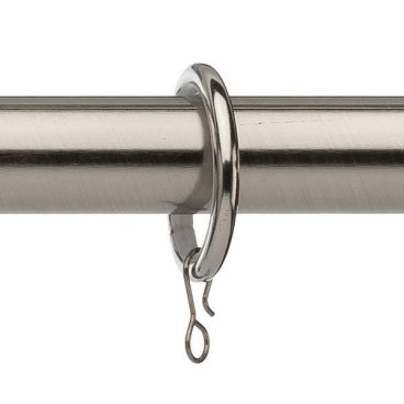 Universal – Curtain Rings Satin Steel 19mm – 4Pack